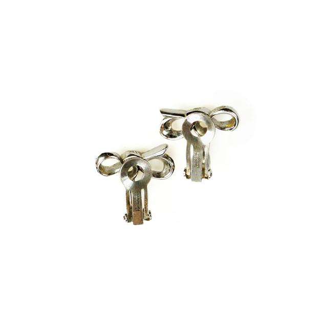 Signed Sterling Reja Bow Earrings circa 1940's