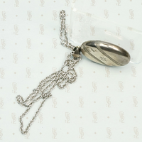 Buckle Engraved Silver Victorian Locket, side view.