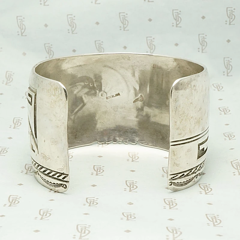 Wide Kokopelli Hopi Silver Cuff
