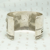 Wide Kokopelli Hopi Silver Cuff