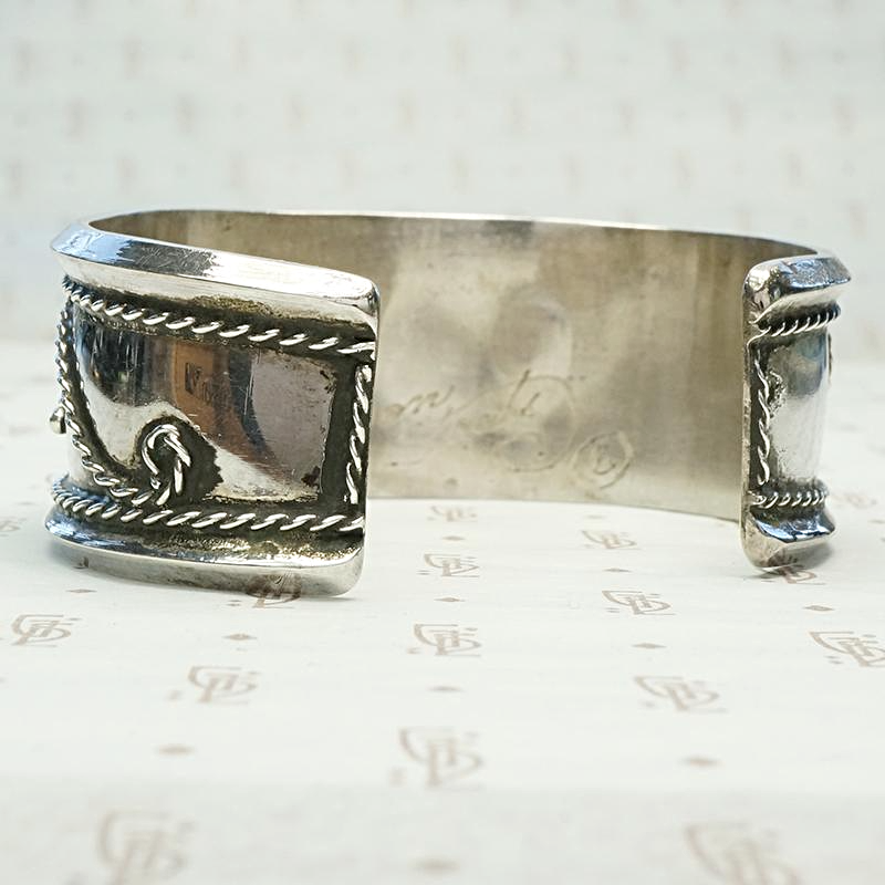 American Artisan Cuff in Silver, Turquoise & Coral, signature view