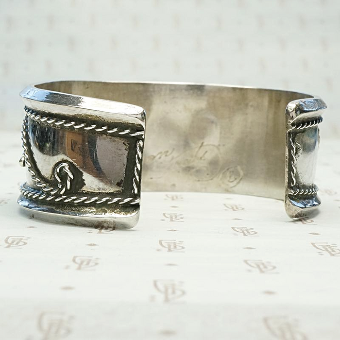 American Artisan Cuff in Silver, Turquoise & Coral, signature view