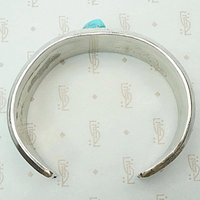 American Artisan Cuff in Silver, Turquoise & Coral, top view