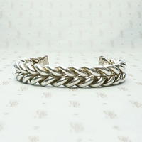 Double Twist Sterling Silver Cuff