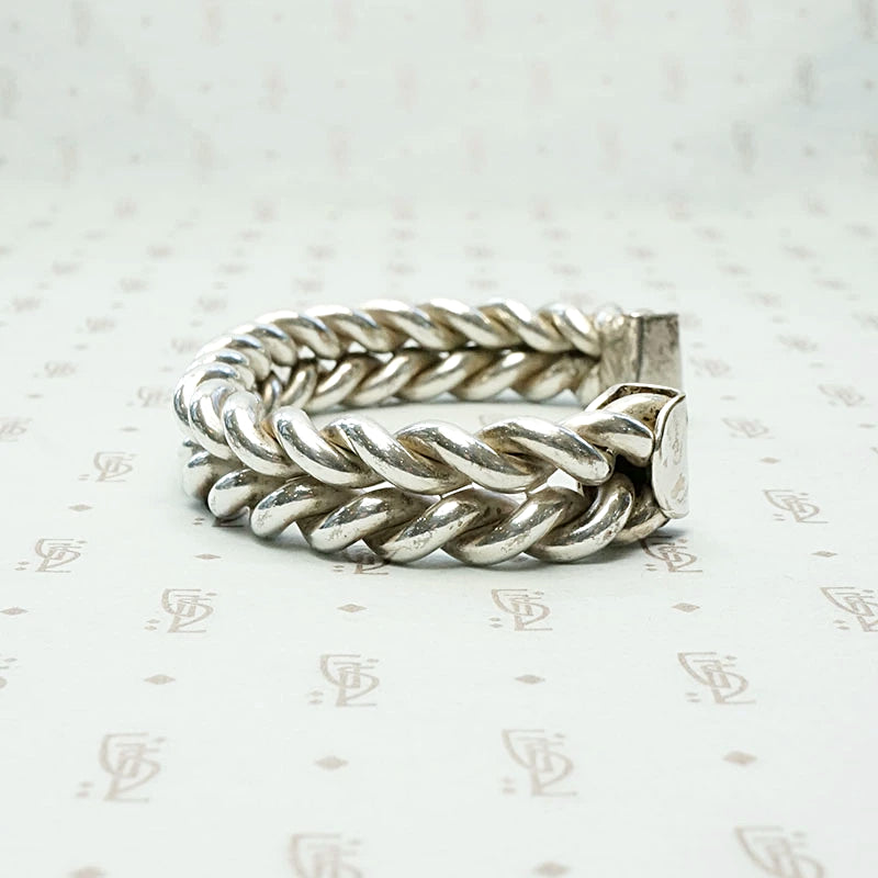 Double Twist Sterling Silver Cuff