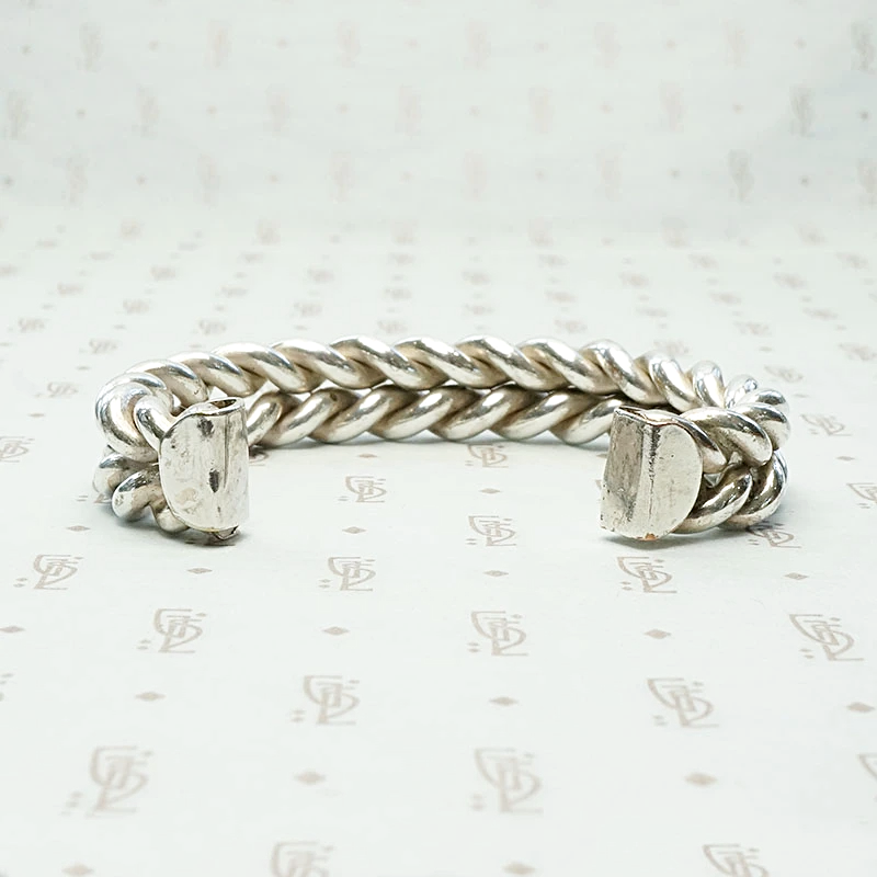 Double Twist Sterling Silver Cuff
