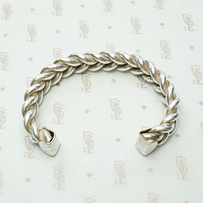 Double Twist Sterling Silver Cuff