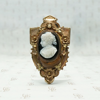 Victorian Agate Cameo Brooch with Locket