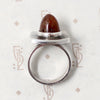 Danish Modern Sterling & Amber Ring by N.E. From