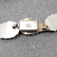 Danish Modern Silver Leaf & Flower Necklace