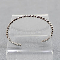 Flattened Twist Sterling Silver Cuff