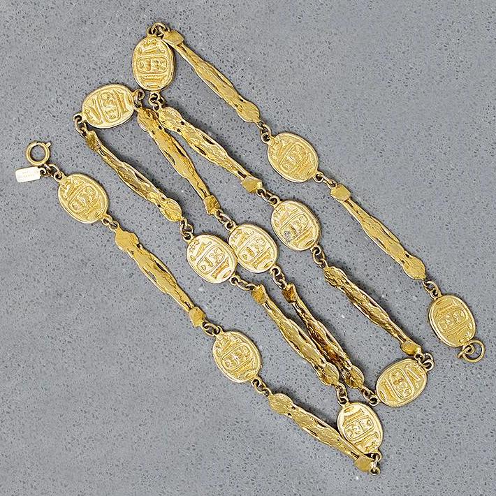 Egyptian Revival Costume Necklace by Kenneth Lane