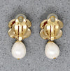 Romantic Powder-Pink & Pearl Flower Earrings