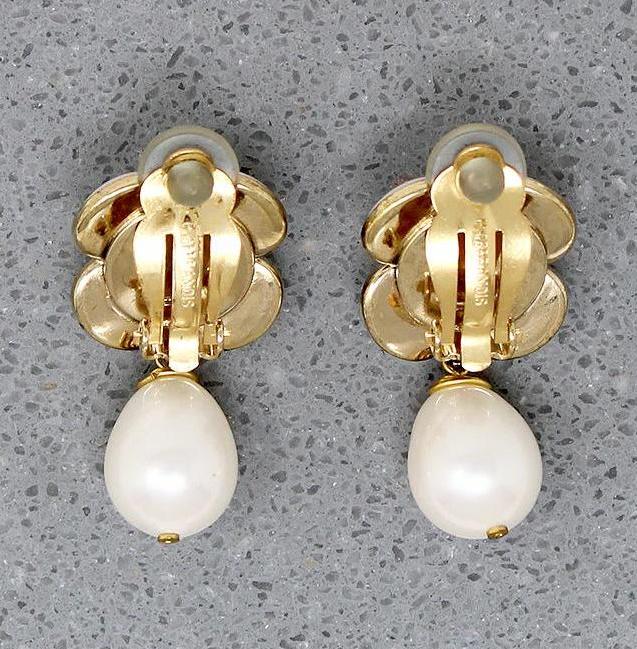Romantic Powder-Pink & Pearl Flower Earrings