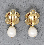 Romantic Powder-Pink & Pearl Flower Earrings