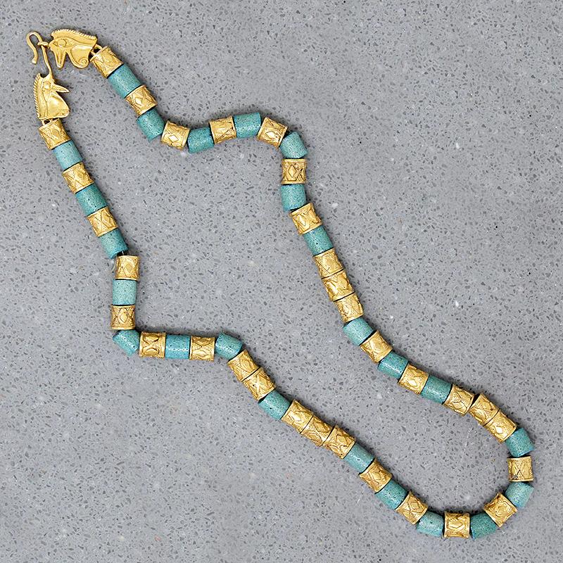 MMA 1976 King Tut Exhibit Eye of Horus Bead Necklace
