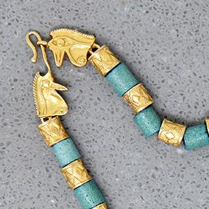 MMA 1976 King Tut Exhibit Eye of Horus Bead Necklace