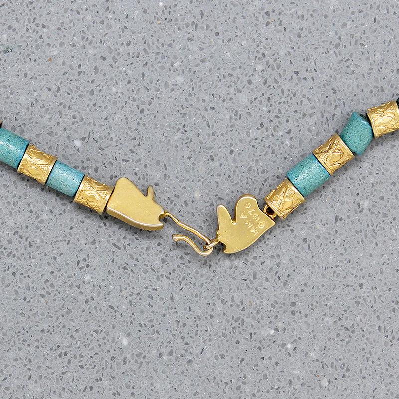 MMA 1976 King Tut Exhibit Eye of Horus Bead Necklace