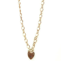 Rose Gold Heart Lock Necklace from The Bits & Pieces Collection