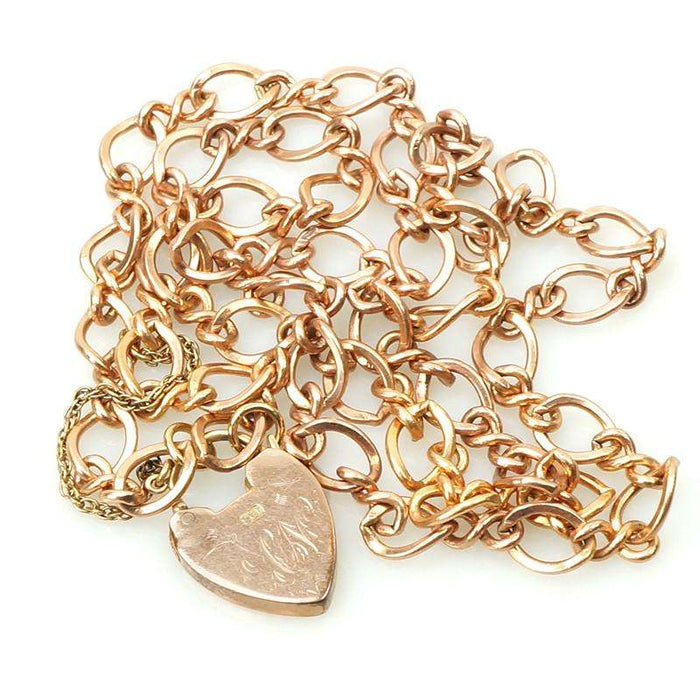 Rose Gold Heart Lock Necklace from The Bits & Pieces Collection