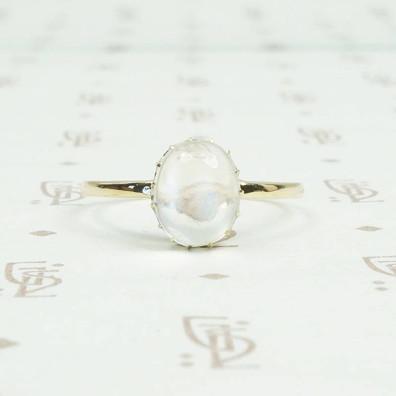 vintage moonstone and recycled gold ring