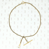 gold hook and t bar necklace