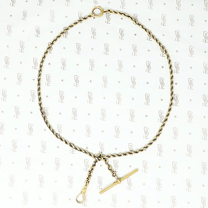 gold hook and t bar necklace