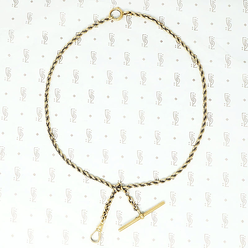 gold hook and t bar necklace