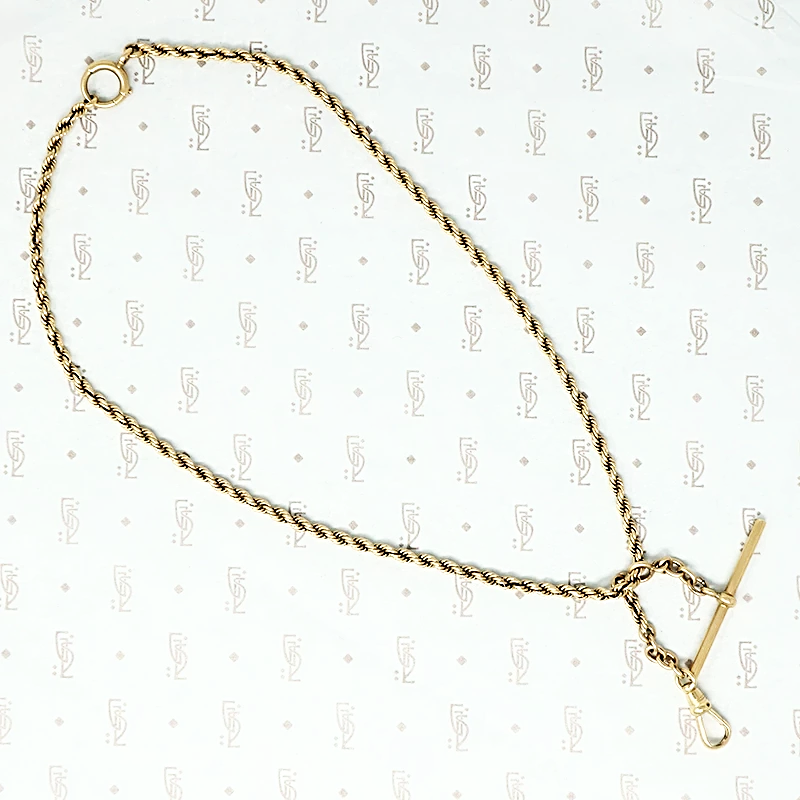 gold hook and t bar necklace