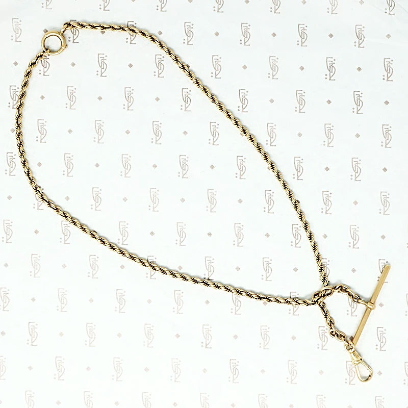gold hook and t bar necklace
