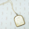 Carved Antique Mother of Pearl Pendant "Rosario"