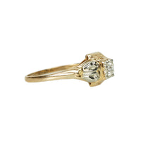 Rose and White Gold Vintage Diamond Engagement Ring - Gem Set Love