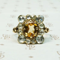 Rose Cut Diamond 19thc Picture Frame Ring