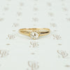 antique rose cut diamond solitaire 14k yellow gold