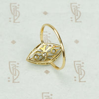 Lacy Edwardian Rose Cut Diamond Ring