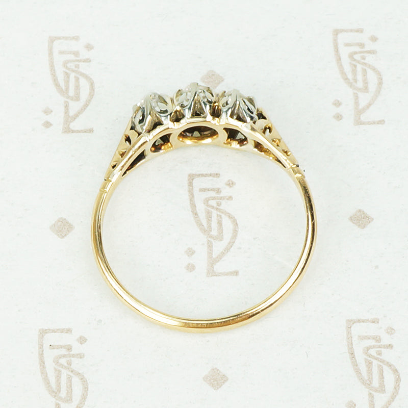 Triple Rose Cut Diamond Ring