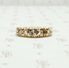 chunky rose cut diamond band in 14k rose gold 