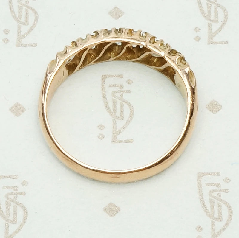 Chunky Antique Rose Cut Diamond Band