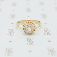Adorable Pile of Rose Cut Diamonds in 18k yellow gold