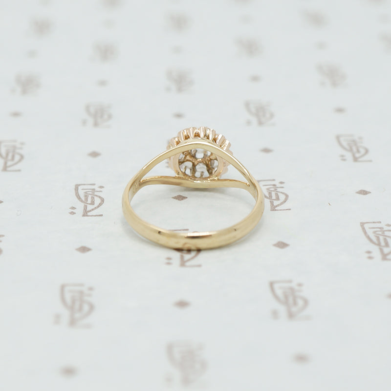 Adorable Pile of Rose Cut Diamonds in 18k yellow gold