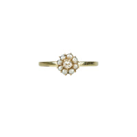 Antique Rose Cut Diamond and Pearl Ring - Gem Set Love