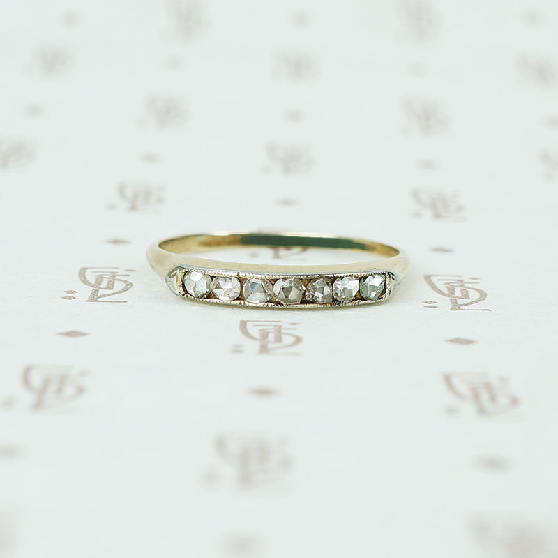 rose cut diamond band