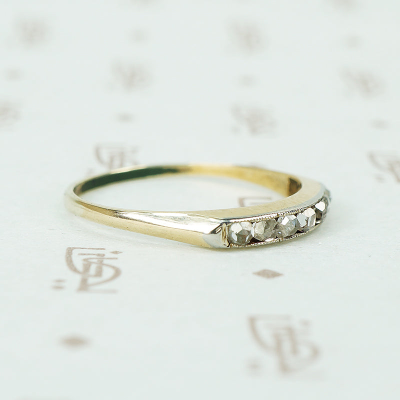 rose cut diamond band