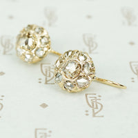 The Antique Rose Cut Diamond Ear Drops