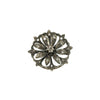 Antique Rose Cut Diamond Pendant Brooch - Gem Set Love