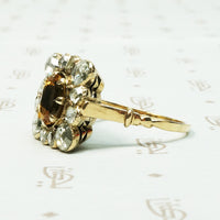 Rose Cut Diamond 19thc Picture Frame Ring