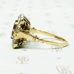 Rose Cut Diamond 19thc Picture Frame Ring