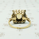 Rose Cut Diamond 19thc Picture Frame Ring