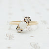 rose cut diamond and opal ring