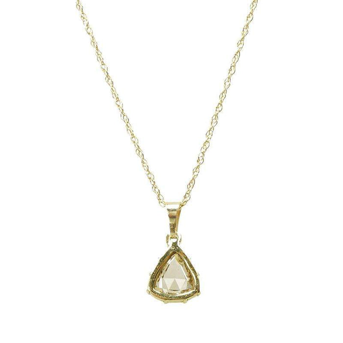 Fancy Light Brown Rose Cut Diamond Pendant